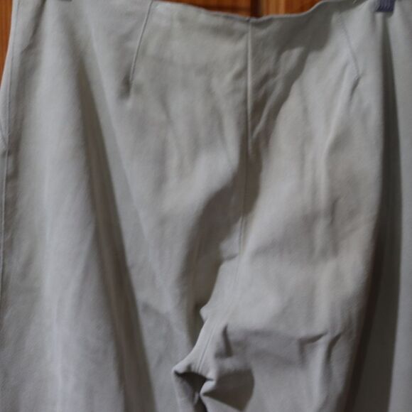 Armani Collezioni Vintage 90s Tan Calf Leather Pants – Designer Size 10 - Picture 10 of 16